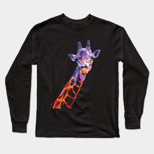 colorful wildlife mammal fauna giraffe Long Sleeve T-Shirt